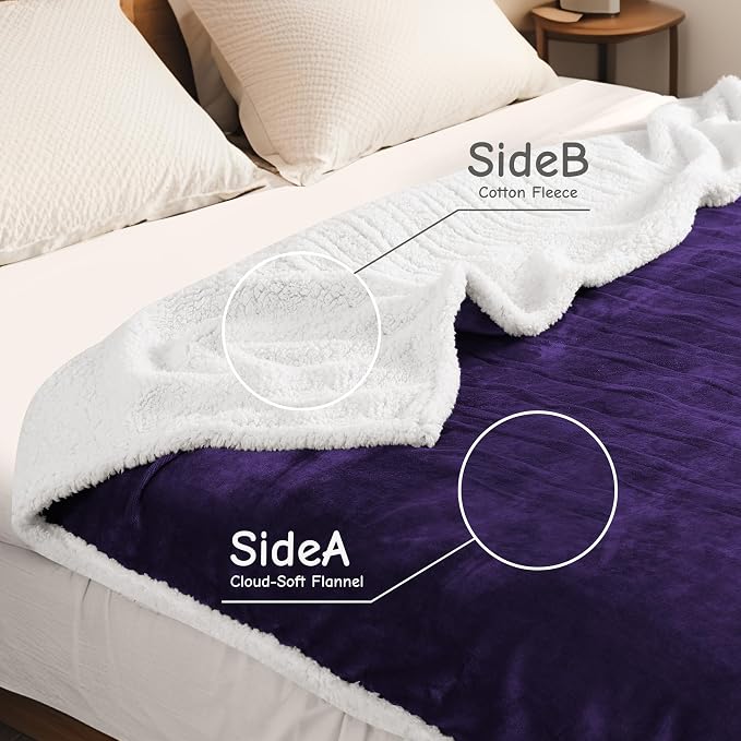 Electric Heated Blanket Full Size 72"x84", Soft Flannel - Image 3