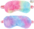 2 Pack Plush Sleeping Eye Mask Soft Plush Eye Mask Fuffy Eye Cover Comfortable by WY+LIGHTING+LEVEL
