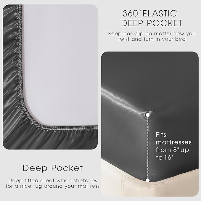FreshCulture Satin Sheets Full Size - Image 4