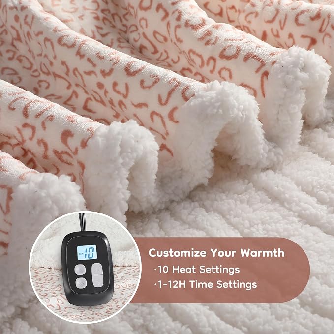 LaffyLo Electric Heated Blanket Full Size 72 x 84, Fast Heating Blanket - Image 2