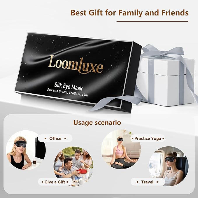 Sleep Mask Silk Eye Mask for Men Sleeping Mask, Adjustable Elastic Strap for - Image 7