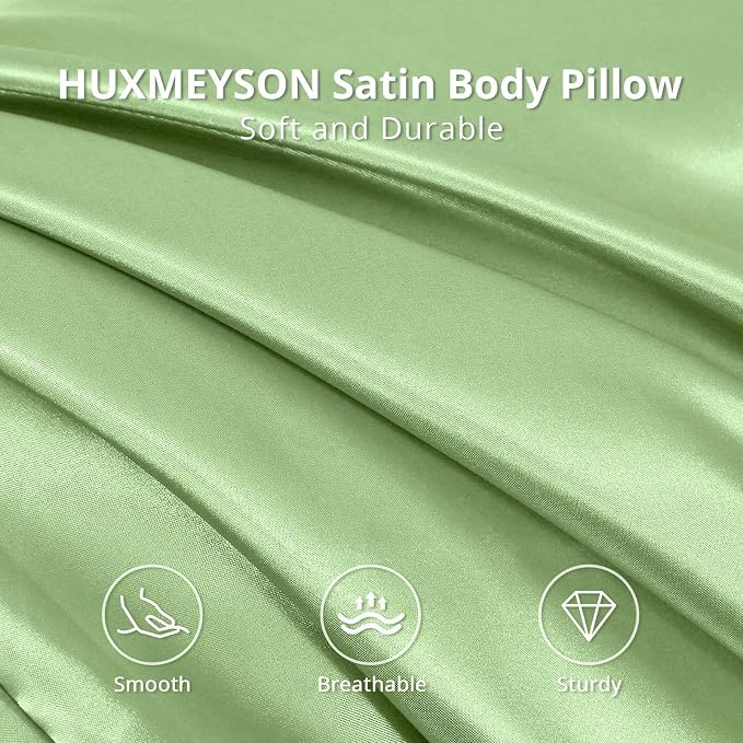 HUXMEYSON Body Pillow with Satin Pillowcase, Body Pillow - Image 3