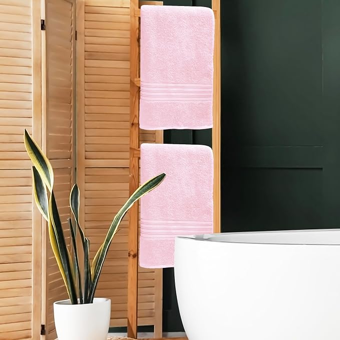 BOUTIQUO 100% Cotton 2 Pack Bath Towel Set 28x55 inches, Eco-Friendly Large - Image 4