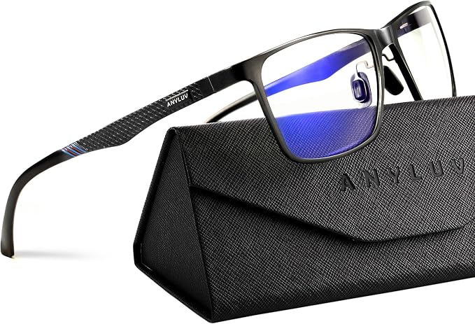 ANYLUV Blue Light Glasses Men, Relieve Eyestrain and Eye Protection, Al-Mg by ANYLUV