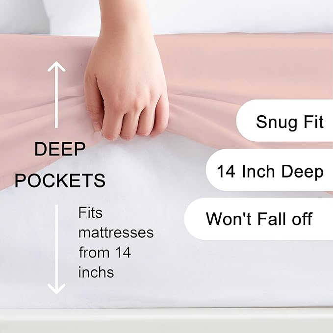 Hotella 100% Microfiber 60"x80" Queen Size Fitted Sheet Only, Hotel Quality - Image 2