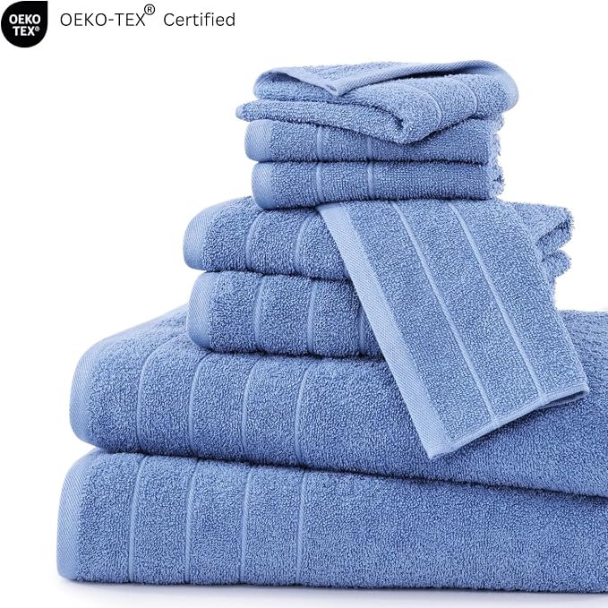 Casa Platino Cotton Bath Towel 8 Piece Set - Image 3