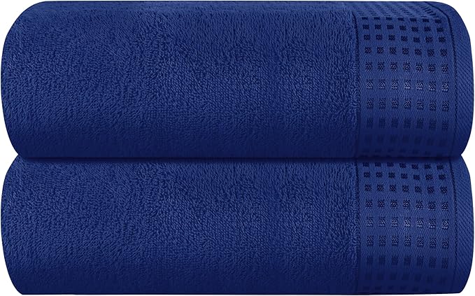 GLAMBURG 100% Cotton Oversized 2 Pack Bath Sheets 35x70, Ultra Soft Highly by GLAMBURG