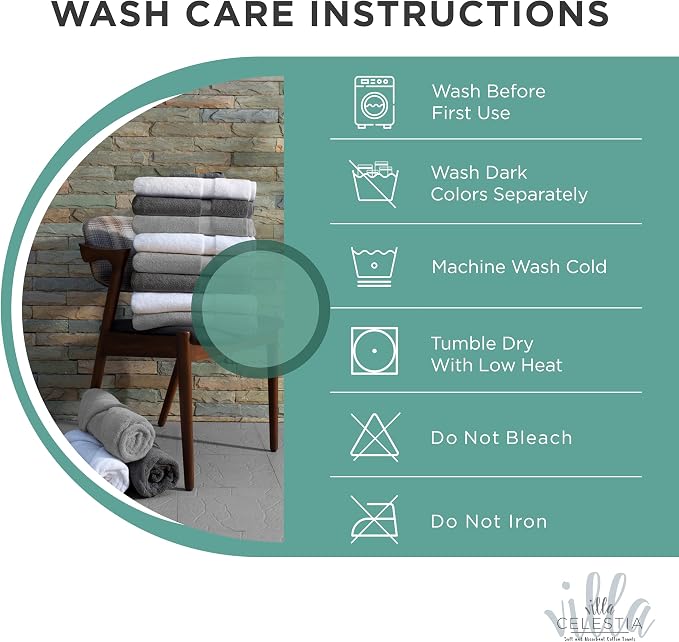 100% Cotton Hand Towel Set of 4, Sustainable, Highly Absorbent, Quick Drying - Image 5