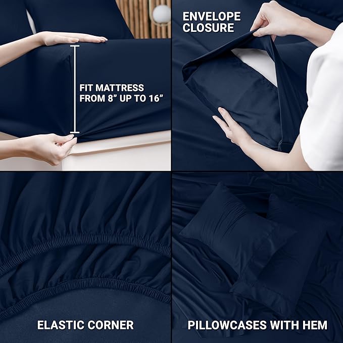 Utopia Bedding King Size Sheet Set - Image 3