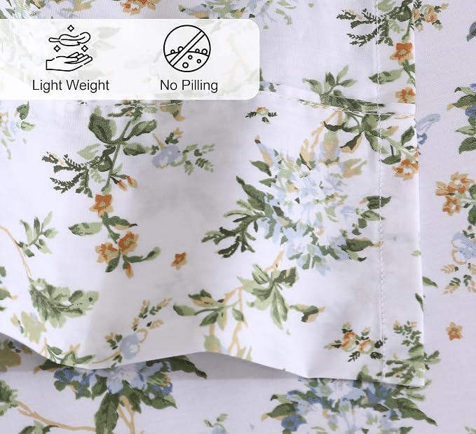 RUVANTI 100% Cotton Sheets – Full Size Percale Bedding, Cooling & Breathable - Image 4