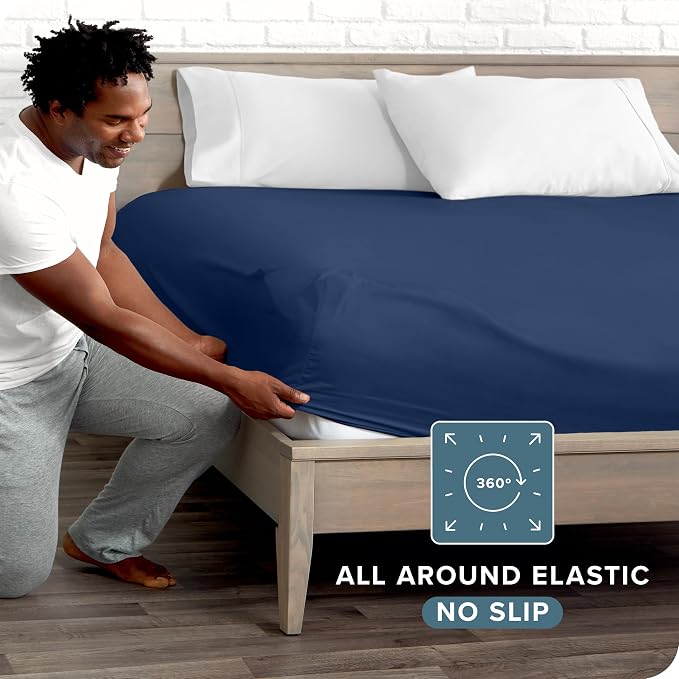 Bare Home Fitted Bottom Sheet California King - Image 3