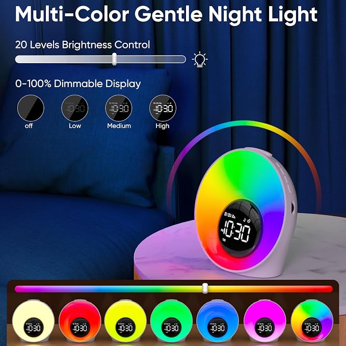AFEXOA Wake Up Light Sunrise Alarm Clock - Image 5