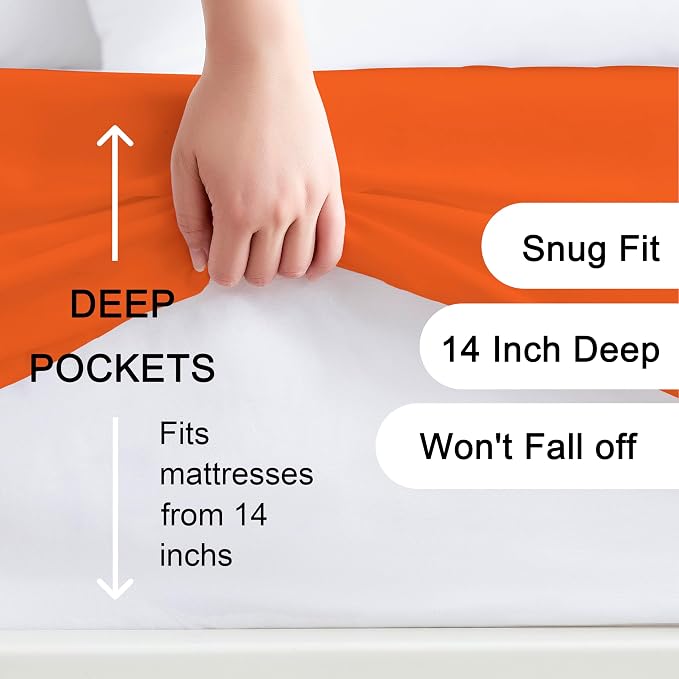Hotella 100% Microfiber 39"x80" Twin XL Fitted Sheet Only, Hotel Quality Stay - Image 2