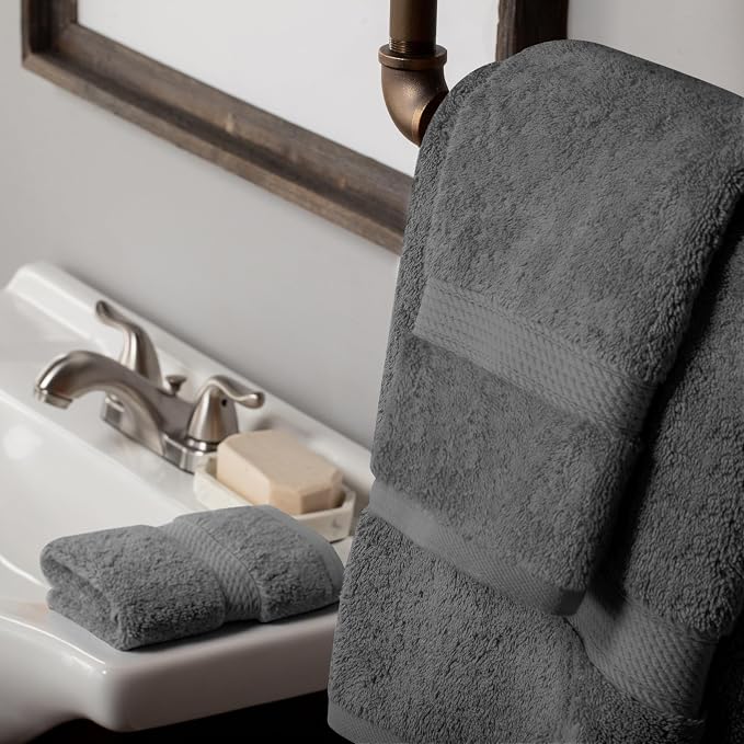 SUPERIOR Egyptian Cotton Pile 3 Piece Towel Set, Includes 1 Bath, 1 Hand - Image 6