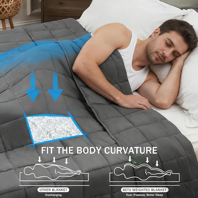 Weighted Blanket for Adults 20lbs, King Size Cooling Heavy Throw Blanket for - Image 2
