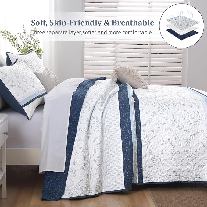 DJY Striped Quilt Set Queen Size - Image 4