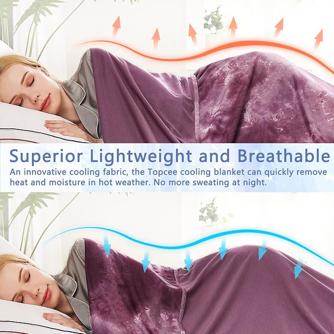 Topcee Cooling Blankets for Hot Sleepers, Arc-Chill Q-Max >0.5 Cool Fiber - Image 5