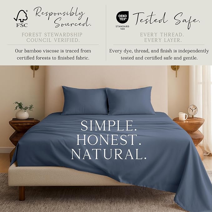 Karissa Mae Cooling Bamboo Viscose Queen Size Pillowcase Set | 100% FSC - Image 4