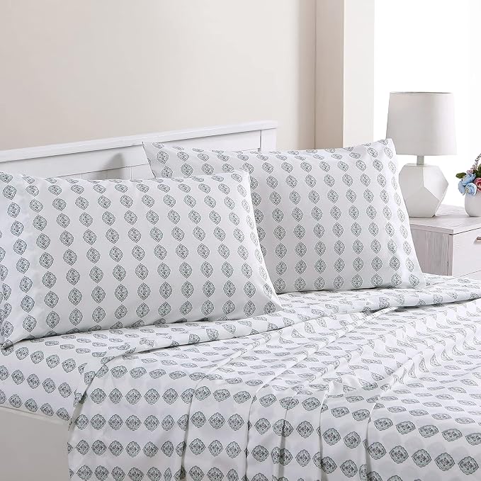 Modern Threads Printed 3-Piece Extra Soft Bedding Sheets & Pillowcase Set - Image 2