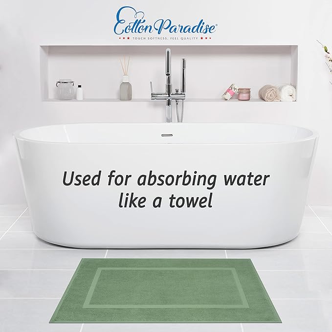 Cotton Paradise 100% Cotton Bath Mats - Image 2