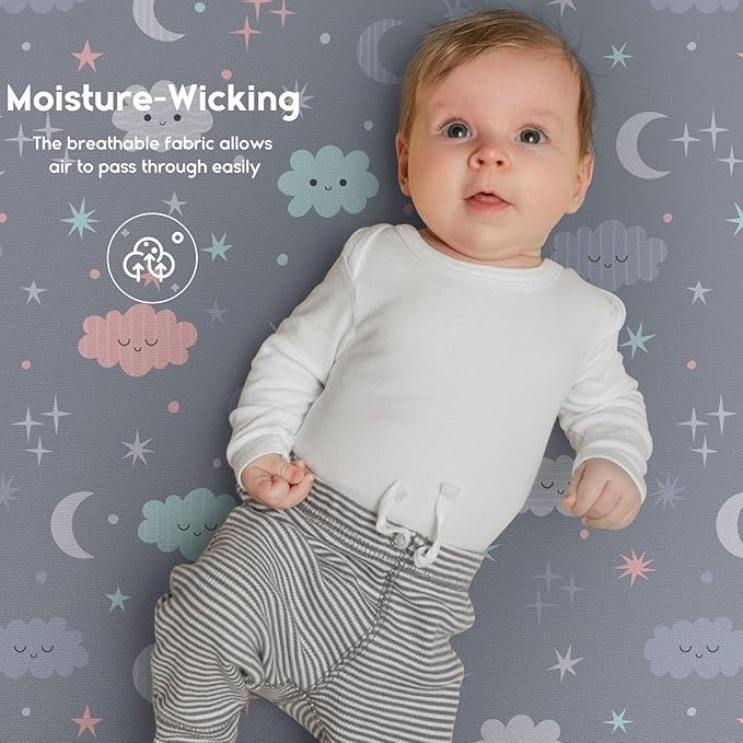 Yoofoss Baby Crib Sheets for Boys Girls, Fitted Crib Sheet 2 Pack for Standard - Image 5