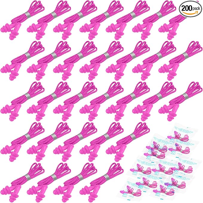 Tondiamo 200 Pairs Ear Plugs Reusable Silicone Earplugs by Tondiamo