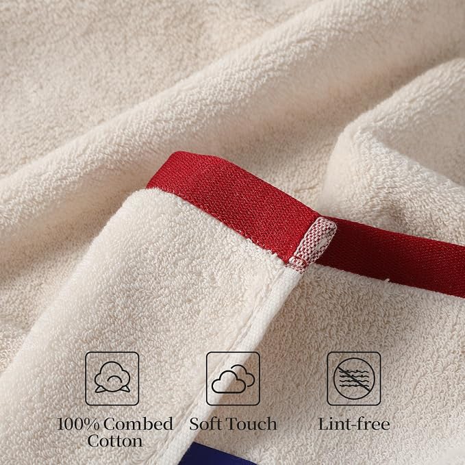 REDKISS 100% Cotton 2 Pack Luxury Bath Towels 27 x 54 Inches, Oversized Bath - Image 6