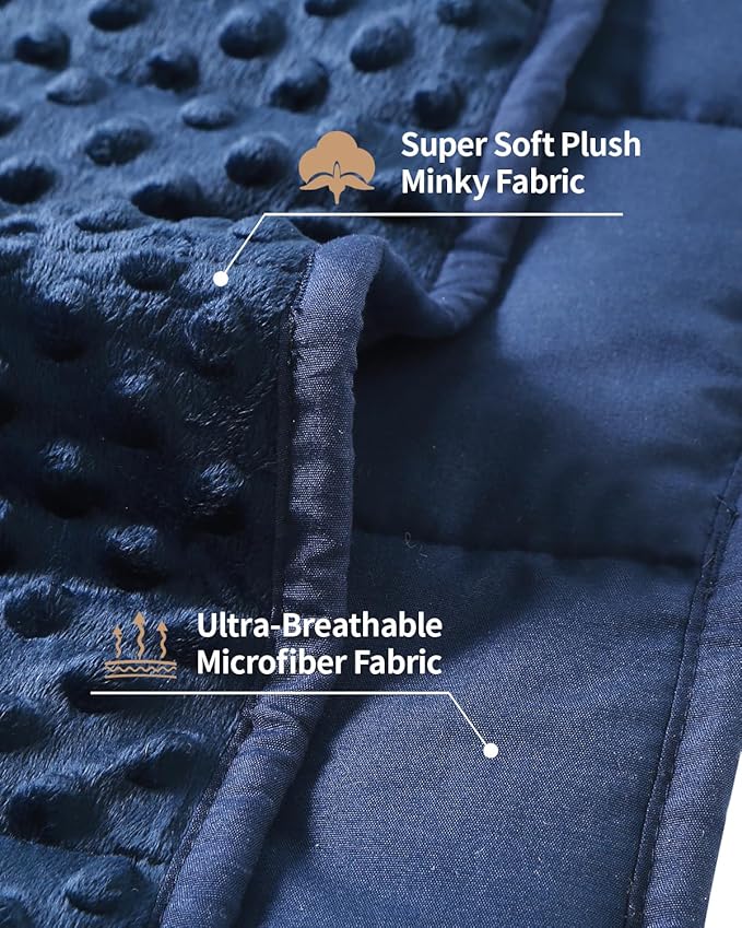 Mr. Sandman Weighted Blanket for Adults, Minky Heavy Blanket for Woman - Image 4