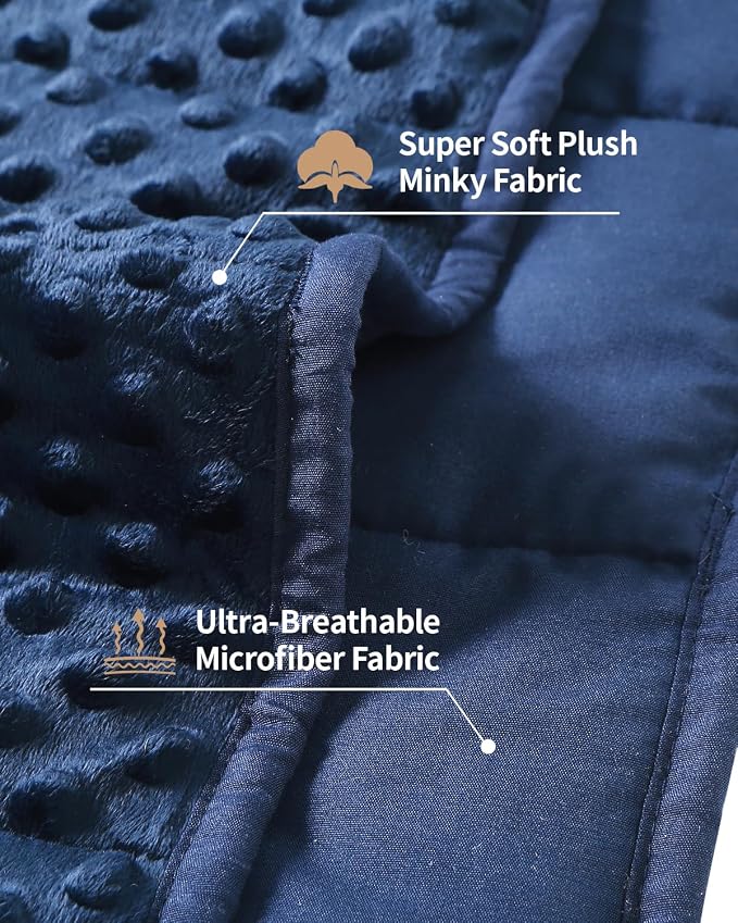 Mr. Sandman Weighted Blanket for Adults Queen, Minky Heavy Blanket for Woman - Image 3
