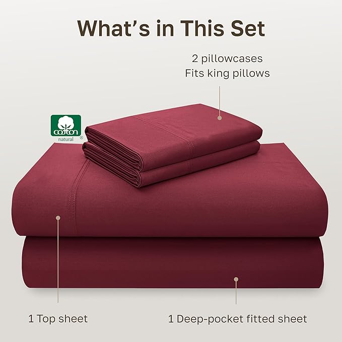 California Design Den Deep Pocket King Sheet Set - Image 4