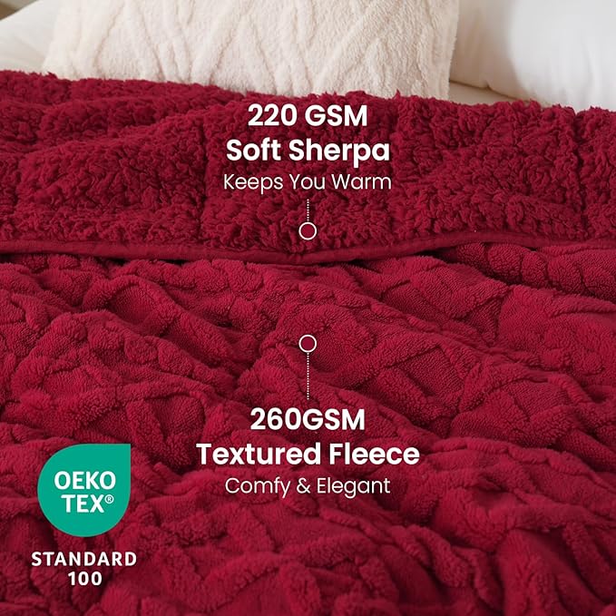 15 lbs Weighted Blanket for Adults, Dual Sided Soft Fuzzy Sherpa Weighted - Image 3
