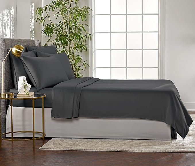Pure Bamboo King Sheets, Genuine 100% Organic Viscose Derived from Bamboo Bed - Image 4