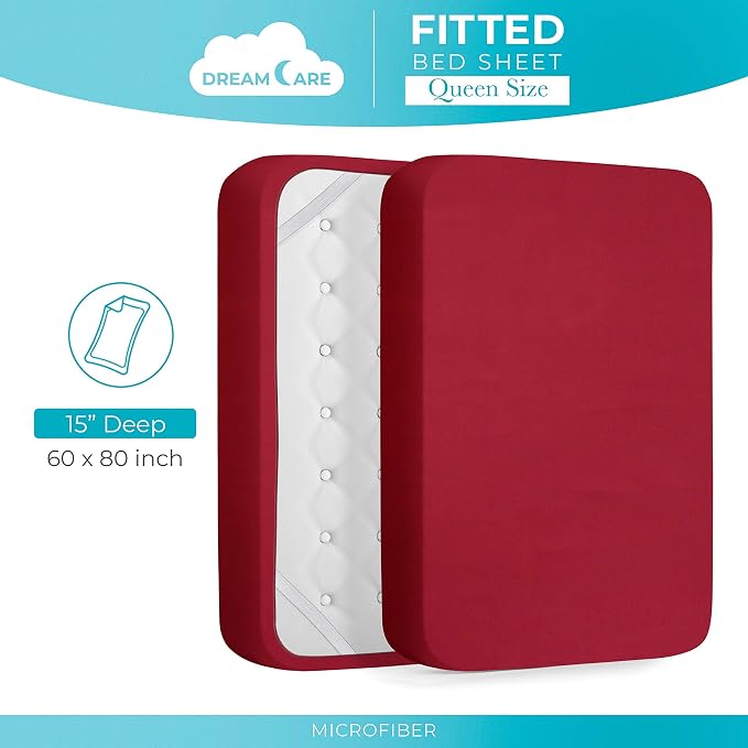DREAMCARE Fitted Sheet Queen Size - Image 4
