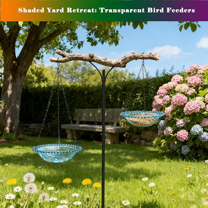 2 Pack Super Value Hanging Plastic Bird Baths and Feeders - Image 6