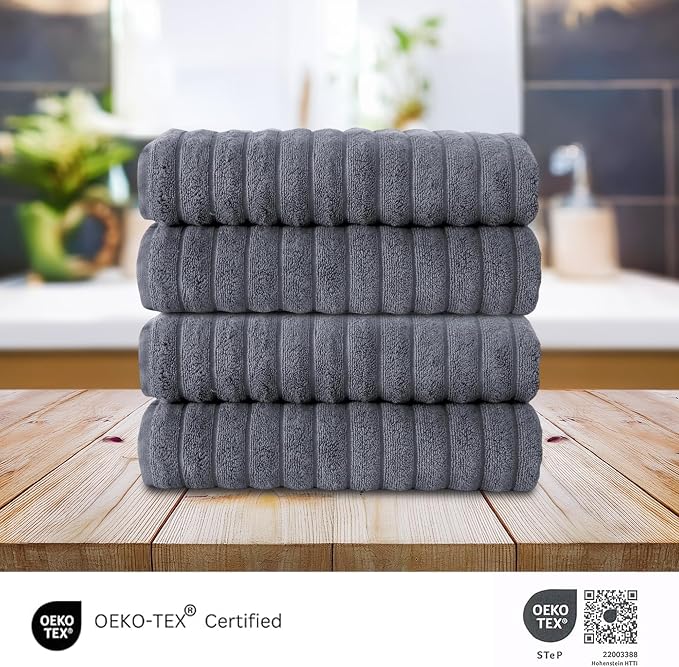 Classic Turkish Towels CTT Premium 4 Pack Bath Towels Set, Made - Image 5