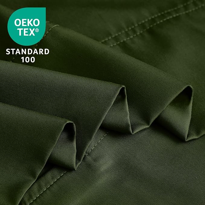 BEDELITE Olive Green Pillow Cases Queen Size Set of 2, Rayon Derived from - Image 5