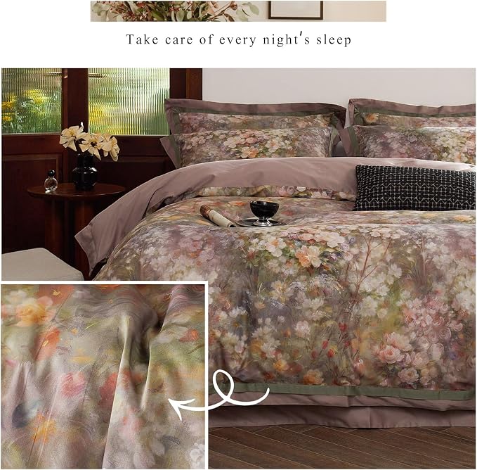 mixinni Vintage Floral Duvet Cover Set - Image 6