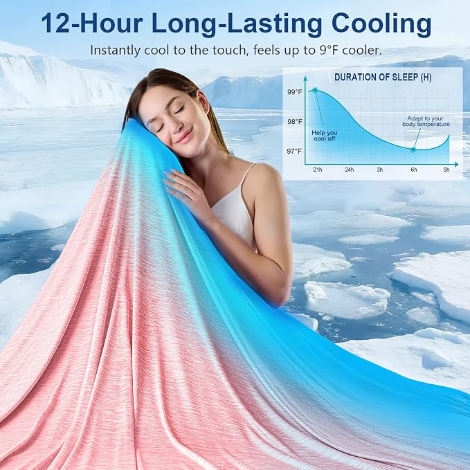 KMUSET Cooling Blanket Twin, Double Sided Summer Cooling Blankets - Image 2