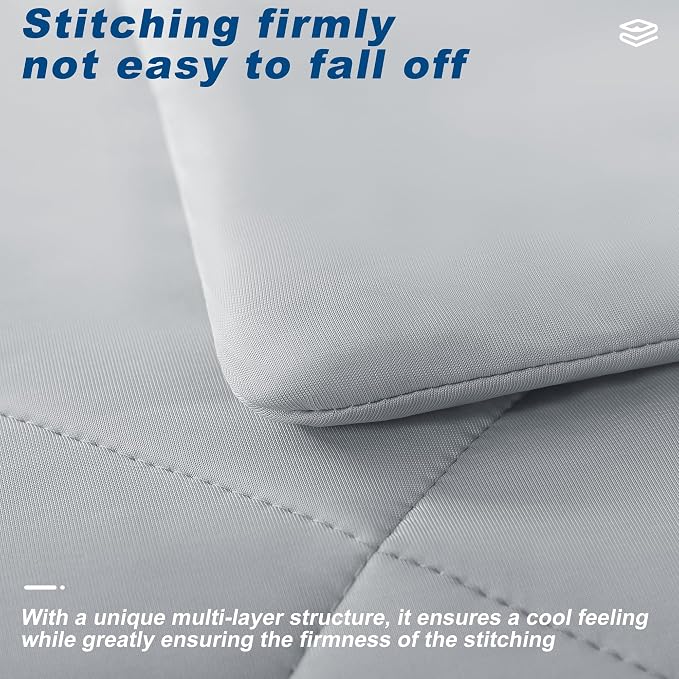 Cooling Comforter Queen Size, Double-Sided Cold Tech Fabric Quilted Bed - Image 4