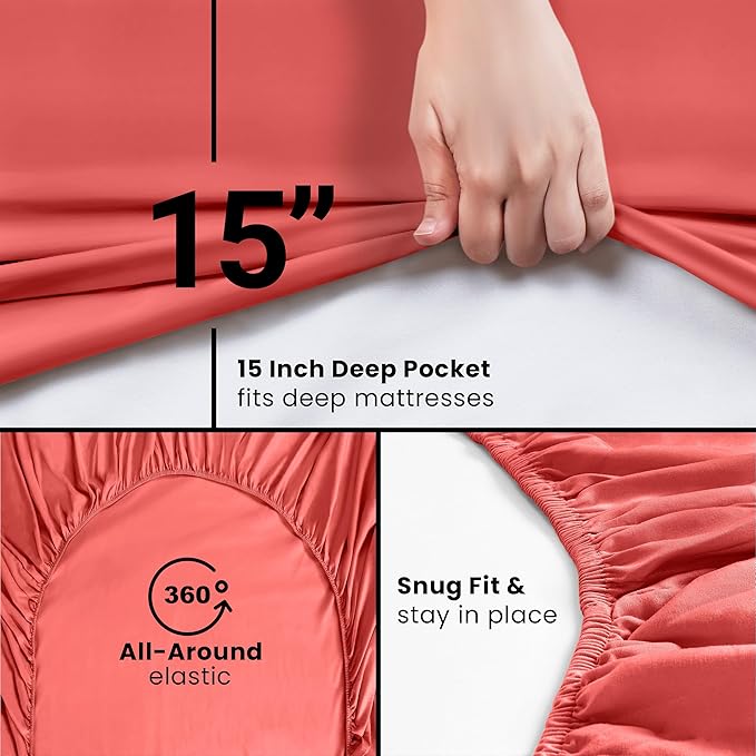 Utopia Bedding King Fitted Sheet - Image 3