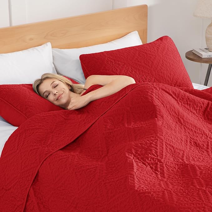 Exclusivo Mezcla King Quilt Bedding Set, Lightweight Soft Bedspreads Coverlets - Image 4
