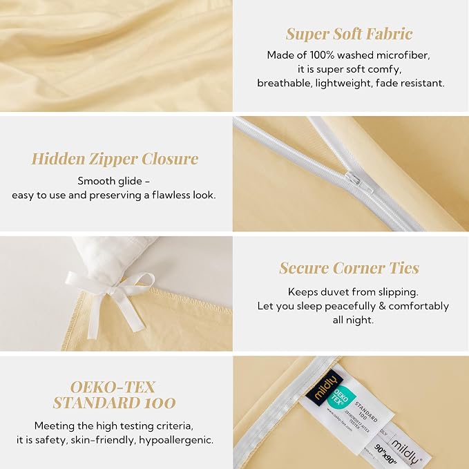 MILDLY Super Soft Duvet Cover 2pcs - Image 5