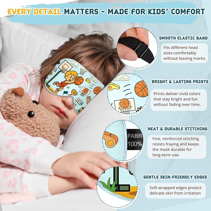 Kids Sleep Mask – 100% Mulberry Silk Eye Mask - Image 3