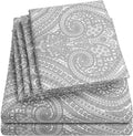 Queen Sheets Paisley Grey by SweetHomeCollection