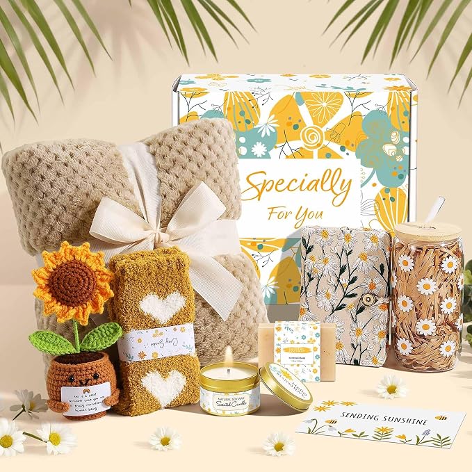 Wasocol Self Care Gifts for Women Gift Baskets，Sending Sunshine Thinking of You - Image 2