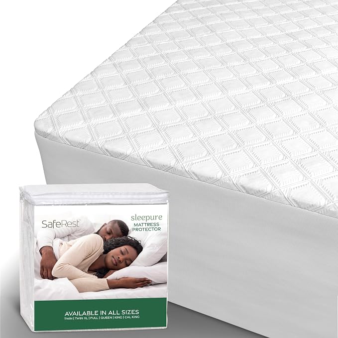 SafeRest Sleepure Waterproof Mattress Protector Twin Size by SafeRest