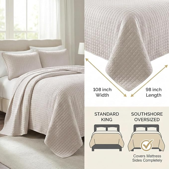Southshore Fine Living, Inc. King Quilt Bedding Set, Quilted Comforter - Image 5