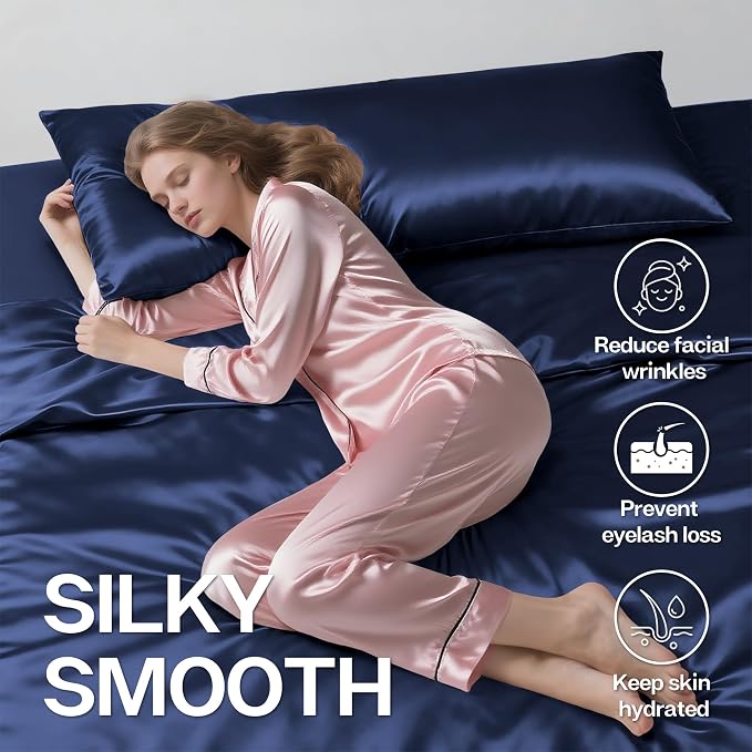 MR&HM Satin Body Pillow Cover, Soft and Breathable Body Pillow Case - Image 4