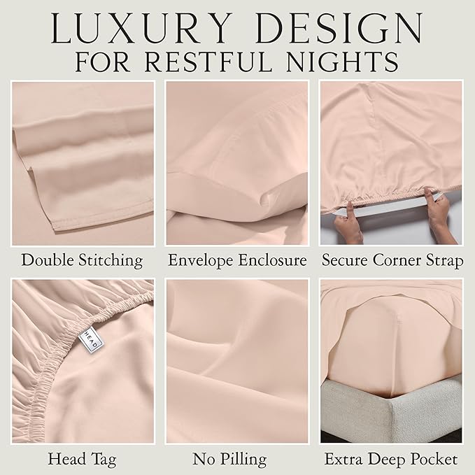 Karissa Mae Cooling Bamboo Viscose King Size Pillowcase Set | 100% FSC - Image 3
