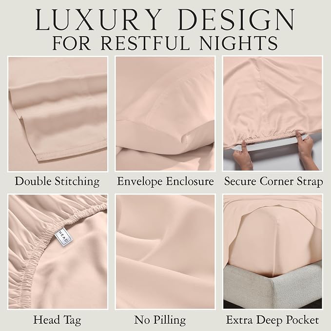 Karissa Mae Cooling Bamboo Viscose Queen Size Pillowcase Set | 100% FSC - Image 3